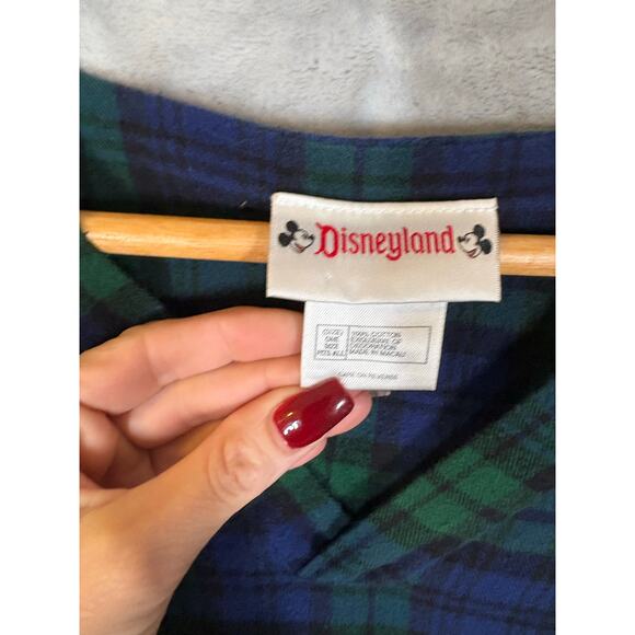 Vintage Disney Disneyland Oversized Tigger Nightwatch Plaid Flannel Sleep Shirt - Picture 2 of 9